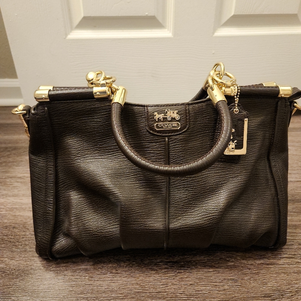 Coach Pinnacle Madison Brown Carrie Satchel